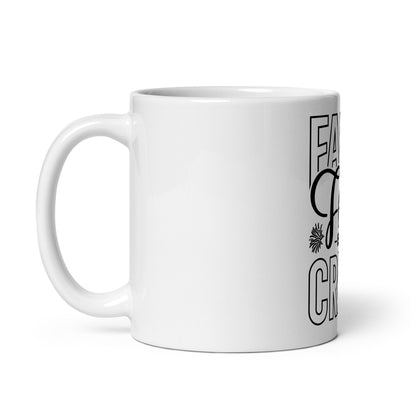 White glossy mug