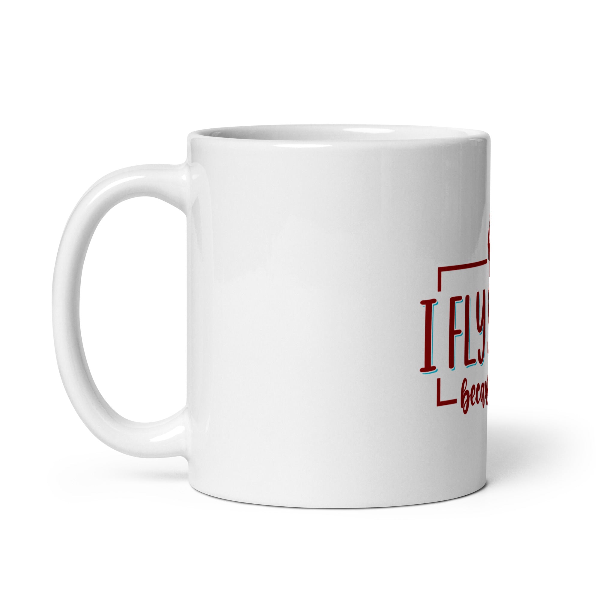 White glossy mug