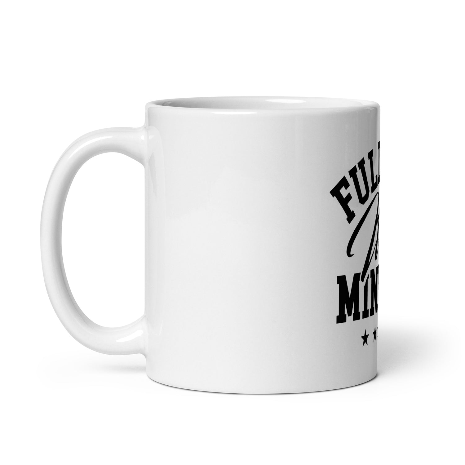 White glossy mug