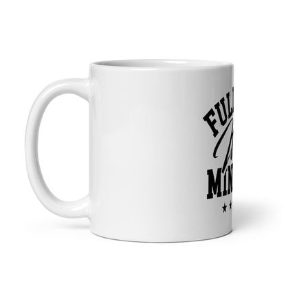 White glossy mug