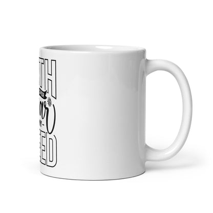 White glossy mug