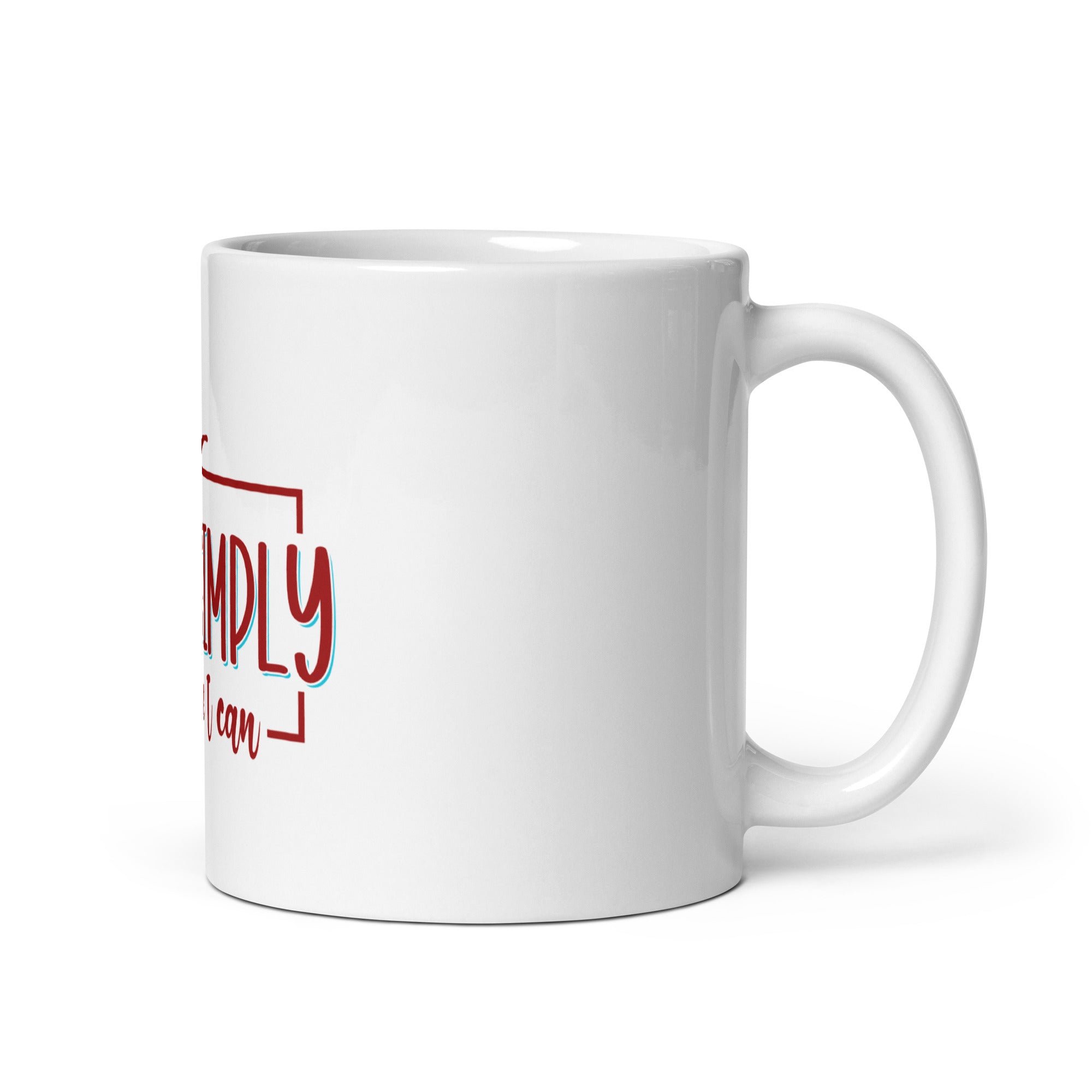 White glossy mug