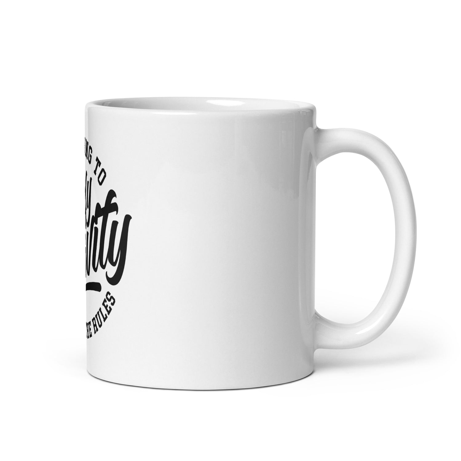 White glossy mug