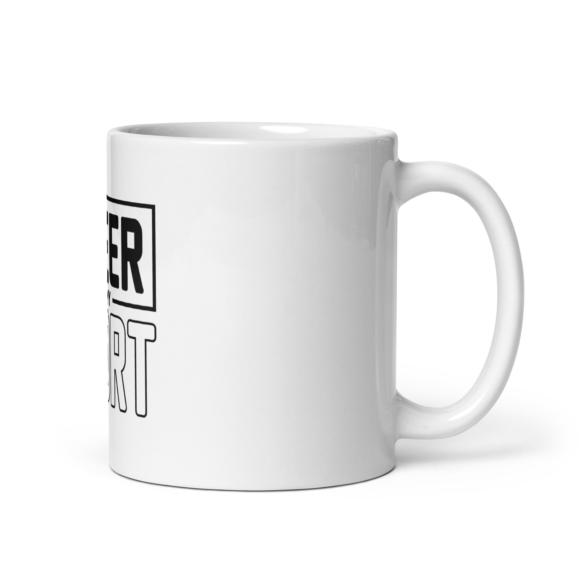 White glossy mug