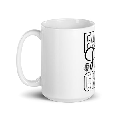 White glossy mug