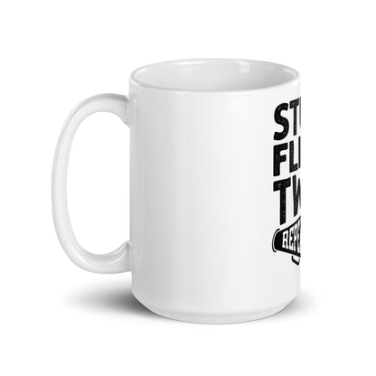 White glossy mug