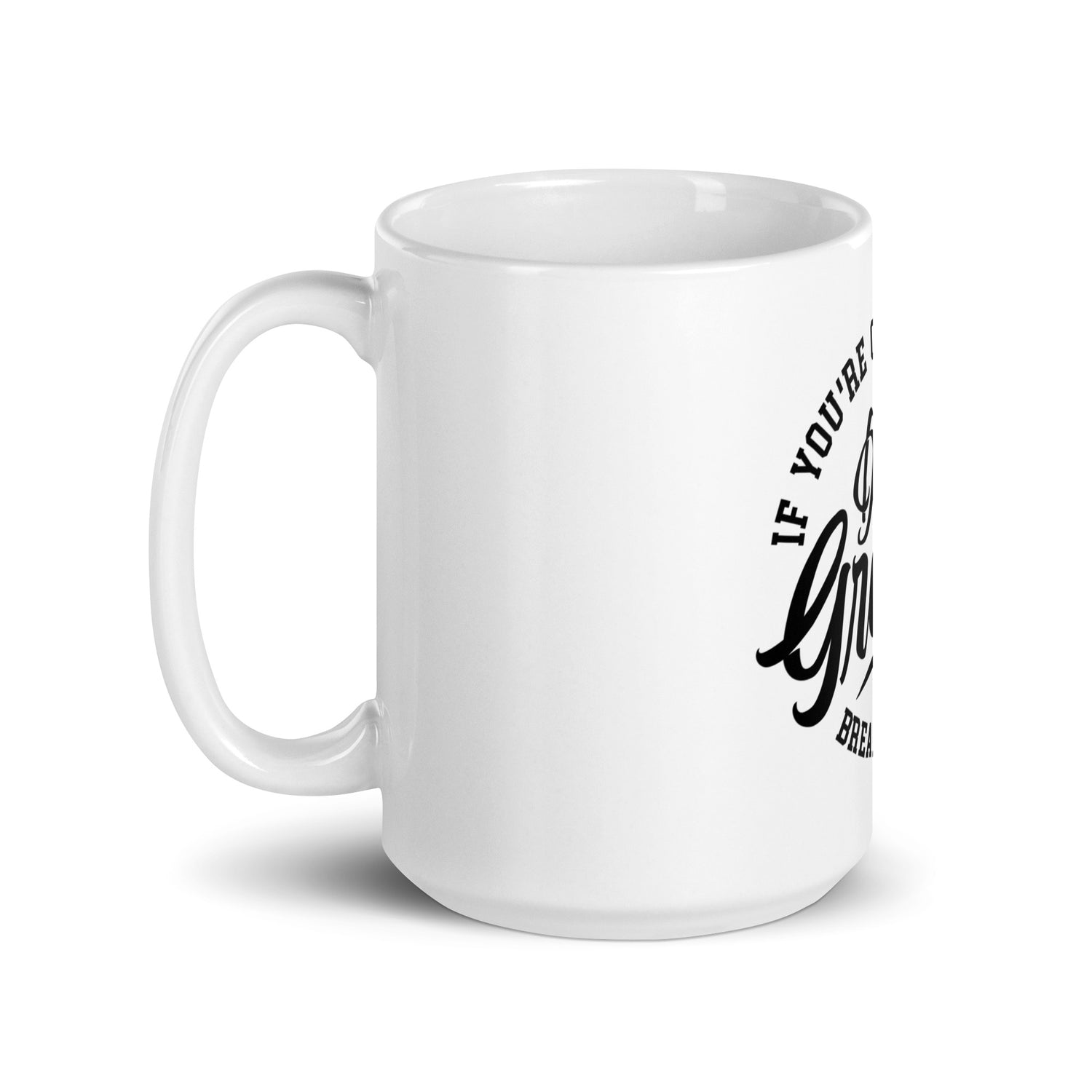 White glossy mug