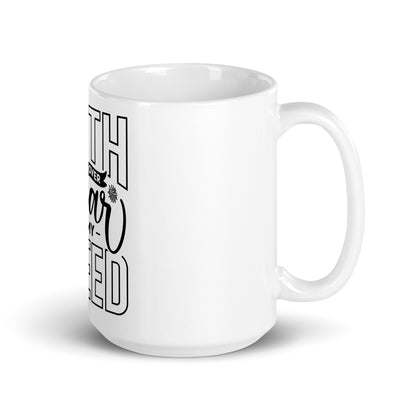 White glossy mug