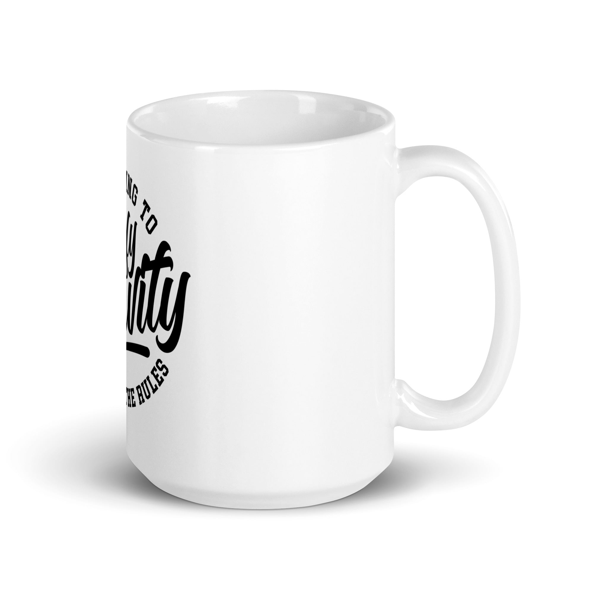 White glossy mug